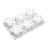 Kustimantu Kuchenform | 6 Waben aus Silikon, Küchenutensilien, Backformen für Gebäck, Dessert in niedlichen Formen, für Schokolade, Gebäck, Eis, Kerze, Party, Versammlung,