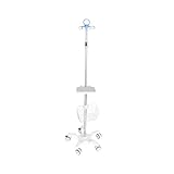 IV Rolling IV Pole mit Rädern tragbarer IV -Tropfständer mit Tablett und Speicherkorb -Infusionsständer mit 4 Haken Edelstahl Verstellbarer Höhe IV -Beutelhalter für Klinikhaus IV-Ständer