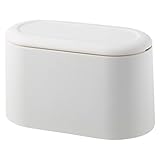 CTIRCHIU Desktop Mülleimer mit Druckdeckel Faltbarer Abfalleimer für Küche Wohnzimmer Schlafzimmer Badezimmer Müllbehälter für Zuhause und Büro
