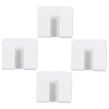 WEKADRIN 4 Stück Wandhalterung Aufbewahrungsbox mit Klebeverschluss Multifunktionale Wandbox für Handy Fernbedienung und Ladekabel Platzsparend für Schlafzimmer Wohnzimmer und Büro