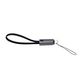 LIGIGWASH Multifunktionales Micro USB Ladekabel mit Nylonmantel Schlüsselanhänger C Schnellladekabel Daten und Ladekabel für Smartphone und Tablet Outdoor Kompakt Schwarz