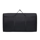 TSHAOUN 90L Große Aufbewahrungstasche, Wasserdichte Schwarze Oxford Umzugstaschen Faltbare Aufbewahrungstasche für Saisonale Kleidung, Steppdecken, Decken, Weihnachtsdekorationen (Schwarz)