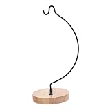 TOYZFRIENDY Hängepflanzenhalter mit Holzsockel Stabiles Pflanzenständer für Glasvasen für Sukkulenten und Mikro Landschaften Praktisch Einfache Befestigung Klare Sicht Zimmerpflanzen