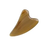 GANAZONO Dreieckiges Massagebrett aus Robustem Ochsenhorn Mittlere Größe Glatte Kanten Schabeplatte für Rücken Nacken und Gesicht Praktisches Massagegerät für Muskelentspannung und