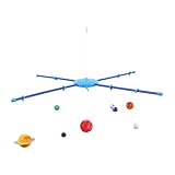 Kisangel Sonnensystem Mobile mit 3D Planetenmodell Bewegliches Planetarium Lernspielzeug für Selbstgemacht Weltraum Hängedekoration für Jungen und Mädchen