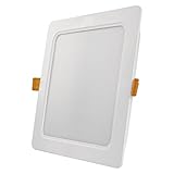 EMOS LED Panel 18 W, quadratische 1800 lm Deckenleuchte, Einbauleuchte 17 x 17 cm, Neutralweiß 4000 K, inkl. LED-Treiber, extra flach, Einbautiefe 2,6 cm, Weiß