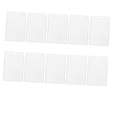 Gadpiparty 10Stücke Wasserdichte Ausweishüllen Transparentes Design Für Arbeitskarten Studentenausweise Kreditkarten Doppelseitig Für Büro Und Veranstaltungen