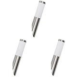 Smartwares – Außenleuchte –Wandfackel – Edelstahl – E27-Sockel – IP44, Silber (Packung mit 3)