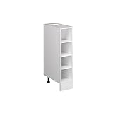 Vicco Küchenregal R-Line, offener Küchenschrank, Weiß/Weiß, 20 cm ohne Arbeitsplatte