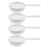 Cabilock 4 Stück Teiliges Feinmaschiges Plastiksieb mit Griff Langlebiger Küchensieb für Saft Joghurt Sojamilch und Hausbrauen Platzsparend Kompakt Wiederverwendbar Vielseitiger Filtersieb
