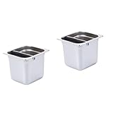 MAGICLULU 2St Espresso-Dump-Container Kaffeesatzbehälter Edelstahl-Mülleimer kaffeesatz behälter Kaffeesatz-Container Kaffeekonzentrat Espresso Kaffee Kaffeeresteimer behälter aus edelstahl