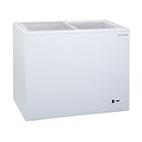 GastroHero Gefriertruhe ECO 200 I Tiefkühltruhe groß 197L I Kühltruhe abschließbar I Gefriergerät mit Glasschiebedeckel I -18°C bis -22°C