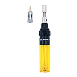 WANGCL Gas-Lötkolbenstift, kabellos, nachfüllbar, Butangas, Lötlampe für elektronische PC-Reparaturwerkzeug, 8 ml, Gelb