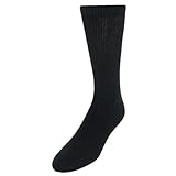 Herren Big and Tall Diabetikersocken, nicht bindend, 3 Stück, Schwarz , Einheitsgröße