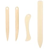 LIQWEI 4 Stück Falzbein Für Papier, Falzbein Set Falzbrett Bone Spitz Knochen Werkzeug Origami Werkzeug Für Präzises Falten Von Papier Oder Leichtem Karton