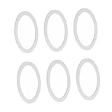 MUELODSIC 6 Stück Silikon Dichtungsringe für Kaffeemaschine Hitzebeständig Flexibel Langlebig Einfache Montage Ersatzdichtung Kompatibel mit Kanne für Sicher und Formstabil