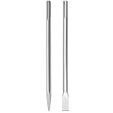 QWORK® 2 Teilig Spitz und Flachmeißel, SDS-Max Meißel Set, 400 mm Länge, 18 mm Durchmesser