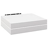 WOLTU 2X Wandregal Wandboard Bücherregal Regale für Deko Wandablagen aus MDF Holz, 2er Set Hängeregal Weiss, 25x23x3,8cm RG9365ws-2