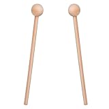2 Stück Holzschlägel Xylophon Klangstäbe,Glockenspiel,Schlagstock,für Kinder,Klangstab,Xylophone,Holz,Schlägel Percussion Sticks, GlockenspielschläGel mit Holzgriff Rhythmus Trommelstöcke Holzblock