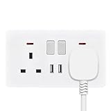 Wandsteckdose, elektrische Steckdosen und Anschlüsse | Adapter Dual USB für Haus Schlafzimmer Badezimmer Küche Außen