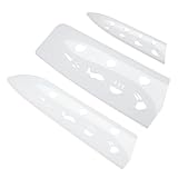 PATIKIL 3-teiliges Kunststoff-Sicherheitsmesserhüllen-Set, universelle Klingenabdeckungen für Küchenmesser, weiß