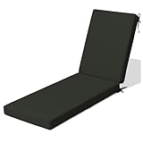 Auflage für Gartenliege Sonnenliegen Auflage Liegenauflage Faltbar Wetterfest & Waschbar Bezug abnehmbar Polsterauflagen für Relaxliegen mit Haltegurt Gartenliegen Kissen,Dark gray 47,203x66x5cm