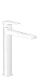 hansgrohe Metropol 32513701 Badezimmerarmatur, modern, niedriger Durchfluss, wassersparend, 1 Griff, 1 Loch, 33 cm hoch, Mattweiß, 32513701