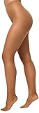 Nur Die 3er Pack Seidenfein 15 DEN Fein-Strumpfhose seidig glänzende Optik Komfortbund reißfest transparent Damen, bronze, L