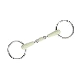 Pissente Pferdemund Bit, Edelstahl -Snaffel Bit mit Gummi Mitte, Einfache Kontrolle, für Bequemes Verschleiß, Pferdesstückstraining