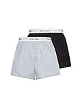 Calvin Klein Herren 2er Pack Boxershorts Unterhosen , Mehrfarbig (Black/Grey Heather), M