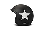 DMD Herren Jet-Vintage Motorradhelm, schwarz, S
