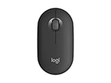 Logitech Pebble Mouse 2 M350s schlanke kabellose Bluetooth-Maus, mobil, leicht, anpassbare Taste, leise Klicks, Easy-Switch für Windows, macOS, iPadOS, Android, ChromeOS - Grafit