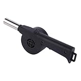 jojofuny Handkurbel Grillgebläse aus Metall und Kunststoff Kompakt Leichtes Bbq Luftgebläse für Schnelles Anzünden Sicher und Benutzerfreundlich für Outdoor Grillen und Camping