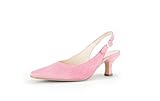 Gabor Damen Slingpumps, Frauen Absatzschuhe,Court Shoes,Slingback,Leder,knöchelriemchen,büro-Pumps,Office,bequem,Heels,Soft pink,38 EU / 5 UK