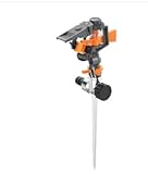 2 Stück Kreisregner, dellyy Sektorenregner, Rasensprinkler Impulsregner, Rasensprenger mit Erdspieß, 3/4 Zoll, Reichweite bis 200 m², Gartensprinkler zur Bewässerung von Gartenrasenpflanzen