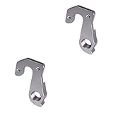 POPETPOP 2 Stück Fahrrad-heckhaken Fahrrad-umwerferhaken Schwanzhaken Schaltauge Silver