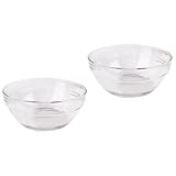 PHENOFICE 2St Glaskugel Rührschüssel Schalen mit Sojasauce Tauchschale Gewürzschüssel Wasabi-Gericht easy putz salat bowl milchsufdchäumrr Küchenzubereitungsschüsseln Küche Glasschale