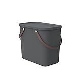 Rotho Albula Aufbewahrungsbox 25l mit Deckel, Kunststoff (PP recycelt), anthrazit, 25l (40.0 x 23.5 x 34.0 cm)