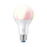 WiZ Tunable White and Color LED Lampe E27 (1.521 lm), 100 W 1er Pack Lampe mit 16 Mio. Farben oder warm- bis kaltweißem dimmbarem Licht, smarte Lichtsteuerung über WLAN per Stimme/App
