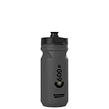 POLISPORT 8644800015 - Fahrradflasche Modell C600 von 600 ml. BPA-freie Trinkflasche für Radfahrer in nardo grau/schwarz/schwarz