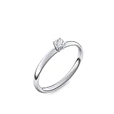 Verlobungsringe Silber-Ring Zirkonia Stein Ring +LUXUSETUI Damen 925 wie Diamant Verlobungsring Diamantring Heiratsantrag Damenring wie Weißgold AM161SS925ZIFA52