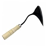 IMIKEYA Holzgriff Gartenhacke Handliche Unkrauthacke mit Dreieckiger für Jäten und Pflanzen Robustes Gartenwerkzeug Garten