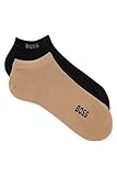 BOSS Herren 2P AS VI Bamboo Zweier-Pack knöchellange Socken mit Logo-Details Beige 39-42