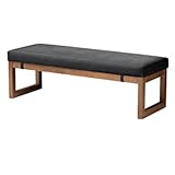 Dickes 5 cm langes Bankkissen, dunkelgrau, dekoratives Sitzkissen für Gartenliegen, Terrassenmöbel, Balkon und Indoor-Stühle. Bequem und stilvoll