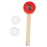 KICHOUSE Holzspielzeug für Schwebender Ball Balance Übung Blasrohr Spiel Spaß Party Geschenk Motorik