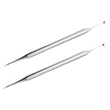 MAGICLULU 2 Stück Akupressur Stifte aus Edelstahl Ergonomische Akupunktur für Körper und Ohr Kompakte Punktmassagegeräte zur Muskelentspannung und Stresslinderung