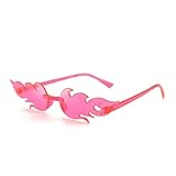 ZSHDTKWB Sonnenbrille Grün Rosa Kontrast Lustige Gläser Gläser Asymmetrische Dreieckige Sonnenbrillen Party Dekorationen-pink