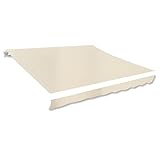 üBerdachung Balkon,Balkon üBerdachungmarkisenbespannung Canvas Creme 3 X 2,5 M (Ohne Rahmen) Ideal FüR Den Einsatz Im Freien, FüR TüRöFfnungen, Terrassen, Balkone Und Fenster