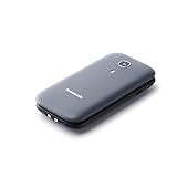 Panasonic KX-TU400EXG Seniorenhandy zum Aufklappen ohne Vertrag (SOS-Notruftaste, große getrennte Tasten, große Schrift, kabelloses Gerät), grau