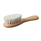 Naturhaarbürste für Babys, Baby-Haarbürste mit Holzgriff, Babyhaarbürste extra weich, Neugeborene mit weichen Ziegenhaaren BabyHaarbürste, BabyPflegeset für Mädchen, Jungen und Babys